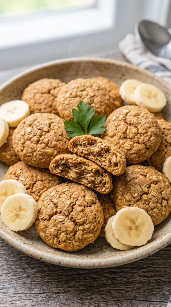3-Ingredient Banana Oat Cookies