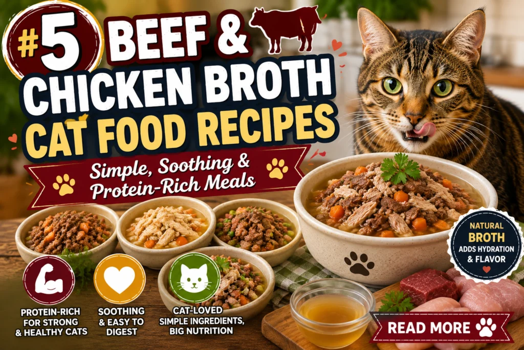 5 Beef & Chicken Broth Cat Food Recipes Simple, Soothing & Protein-Rich Meals