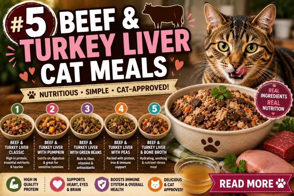 5 Beef & Turkey Liver Cat Meals