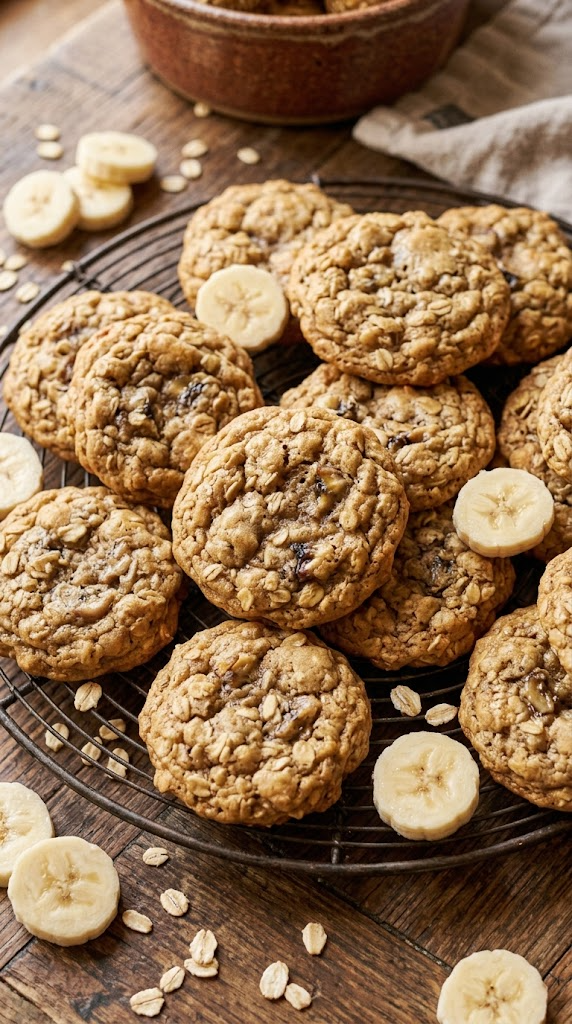 Banana Oat Soft-Baked Cookies