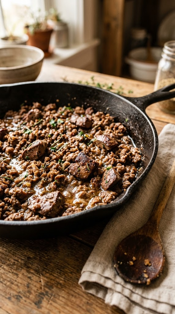 Classic Beef Liver & Rabbit Skillet