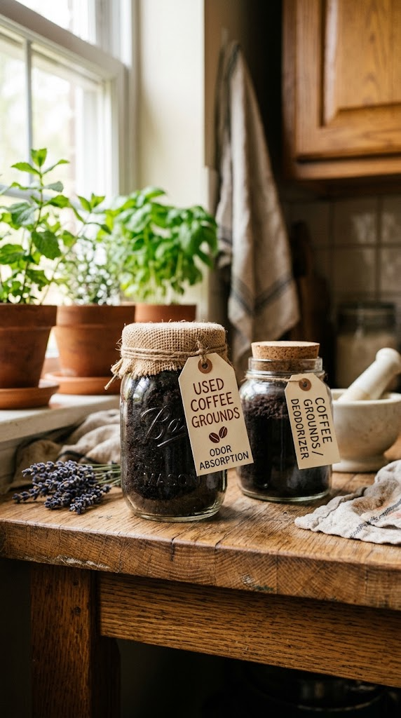Coffee Grounds for Odor Absorption