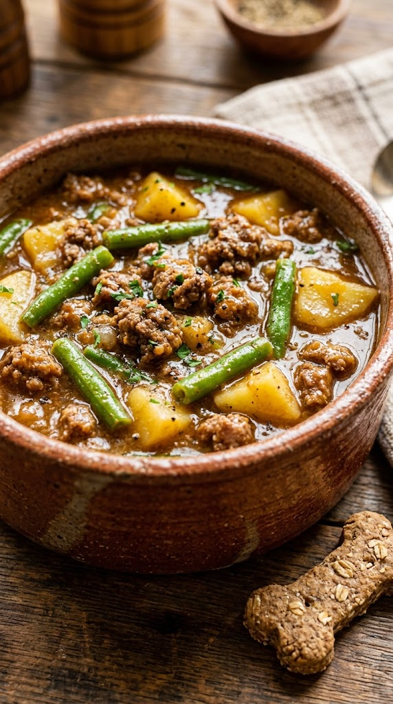 Ground Beef, Green Bean & Potato Stew