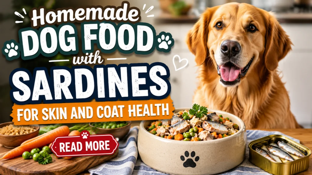 Homemade Dog Food with Sardines for Skin and Coat Health
