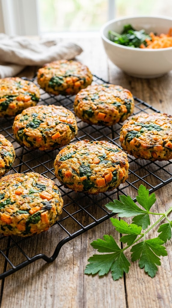Lentil & Sweet Potato Veggie Patties (Perfect for Training)