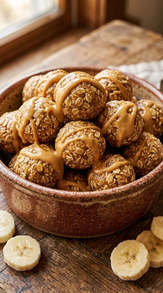 Peanut Butter Banana Oat Balls (No-Bake!)