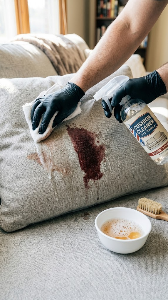 The White Vinegar & Dish Soap Stain Remover