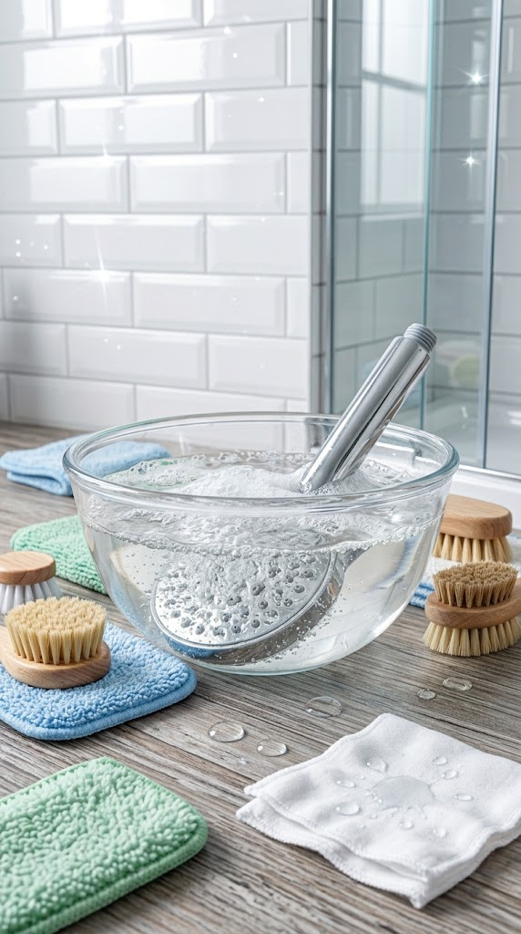 Vinegar Soak for Showerheads