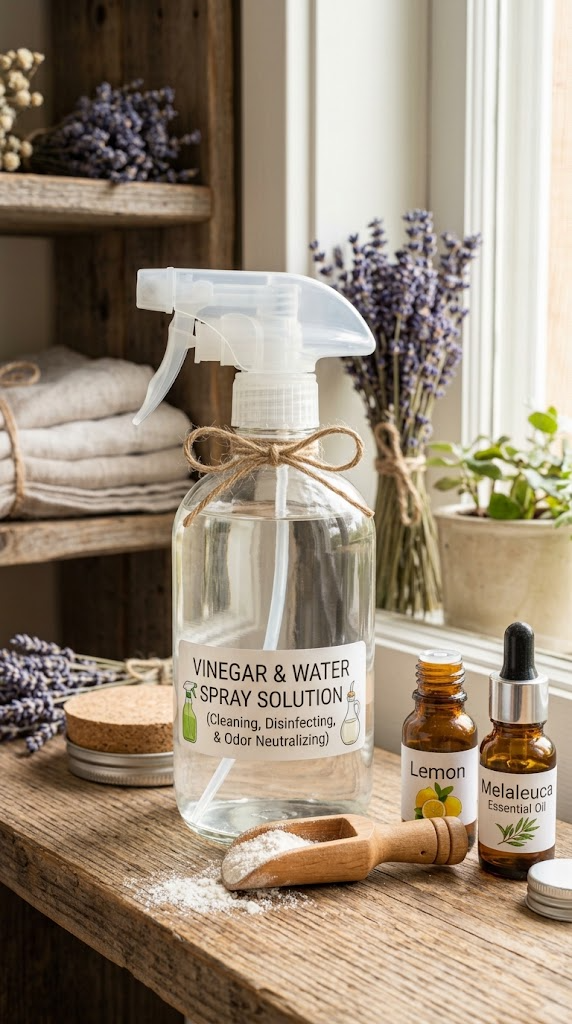 White Vinegar & Water Spray Solution